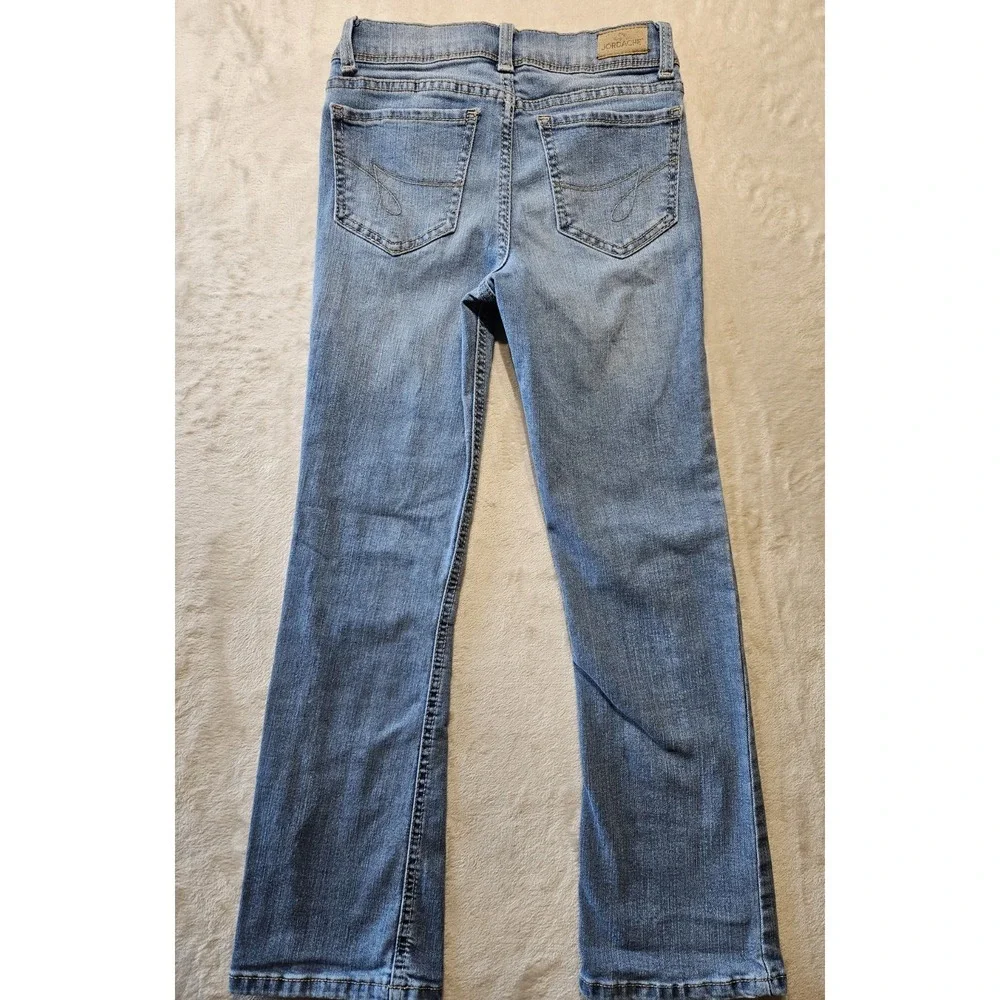 Jordache Girls Size 10 Bootcut Jeans Light Wash Stretch Denim‎ Adjustable Waist